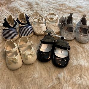 Baby Girls Shoe Bundle- Infant Size 2, 3-6 Months